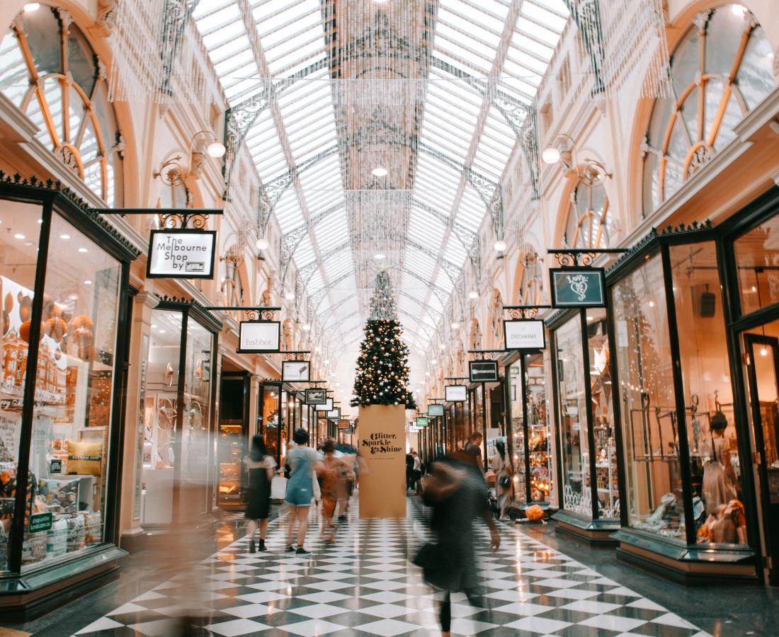 Retail - glass ceiling